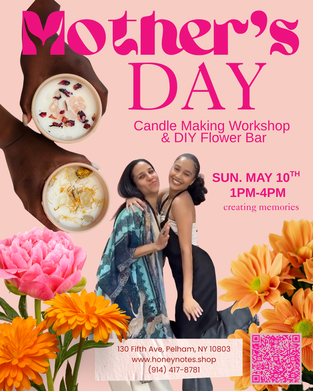 Pour into Her: A Mother's Day Candle Making & DIY Flower Experience- Sunday-May 10th 1PM
