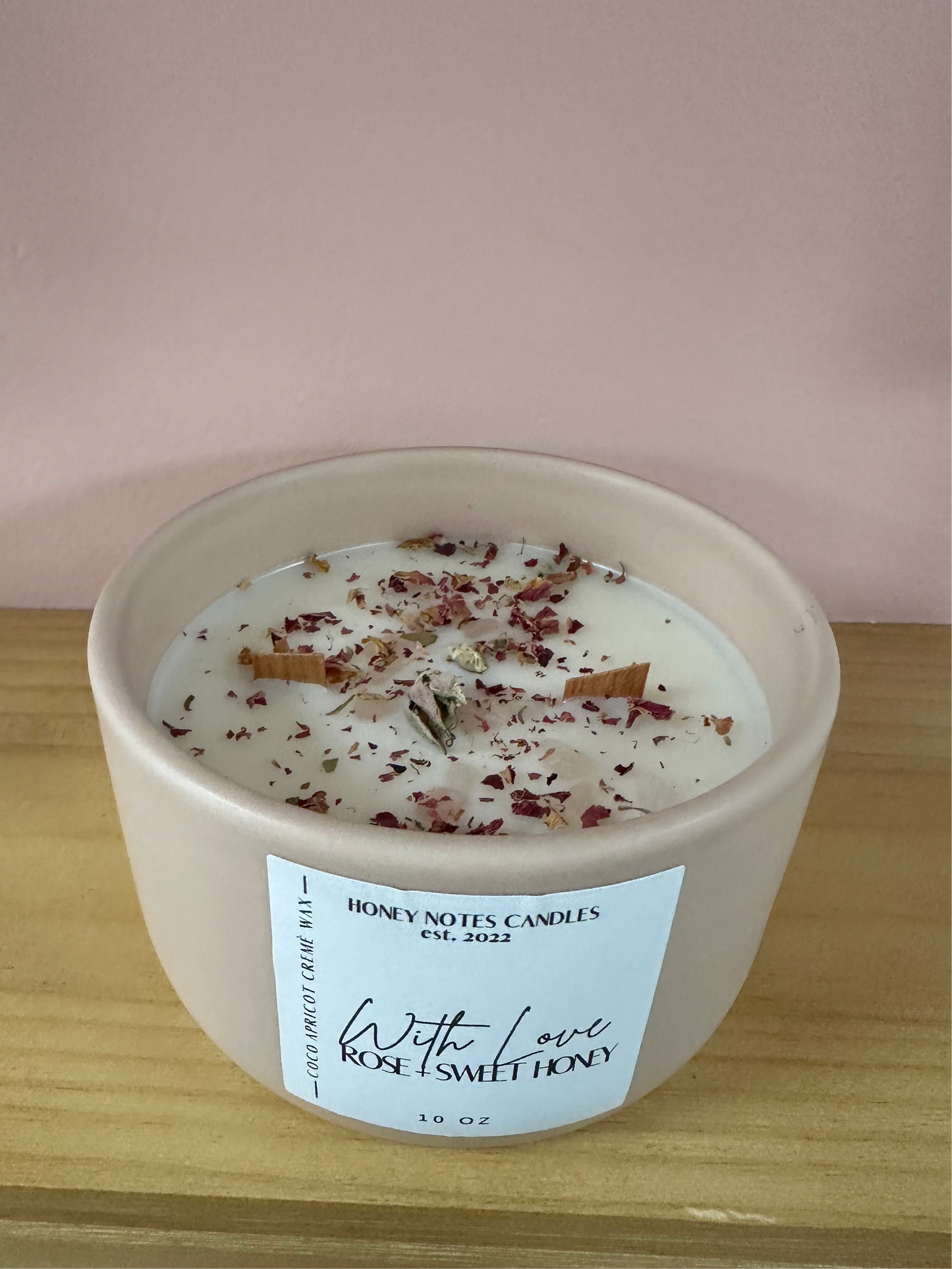 With Love: Rose & Sweet Honey Candle