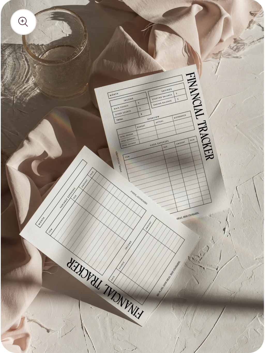 Financial Tracker Insert-Paper Standards