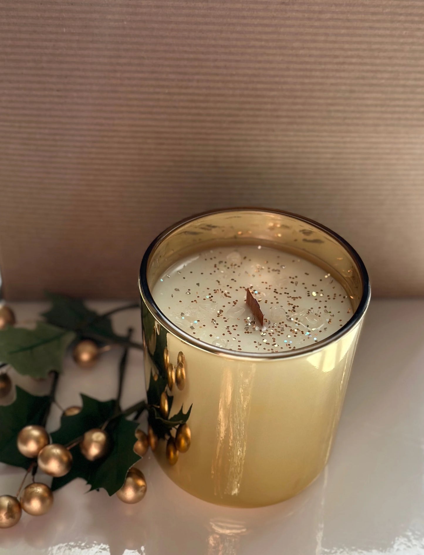 With Cheer: Cedarwood, Vanilla & Cinnamon Candle