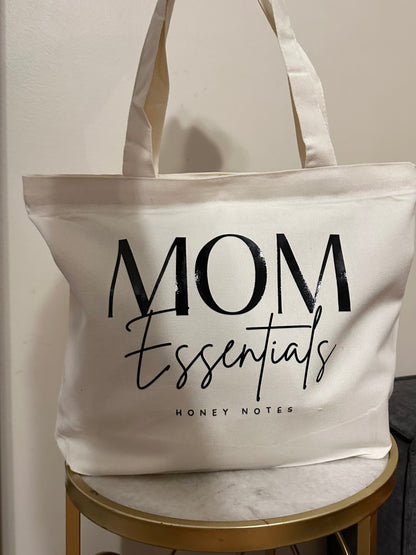 Mom Essentials Canvas Tote Bag