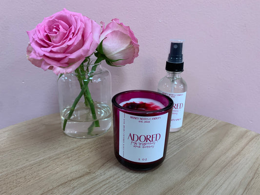 Adored – Mini Valentine’s Day Candle & Room Spray Set