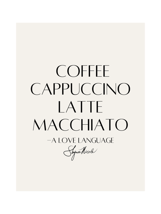 A Love Language Wall Print
