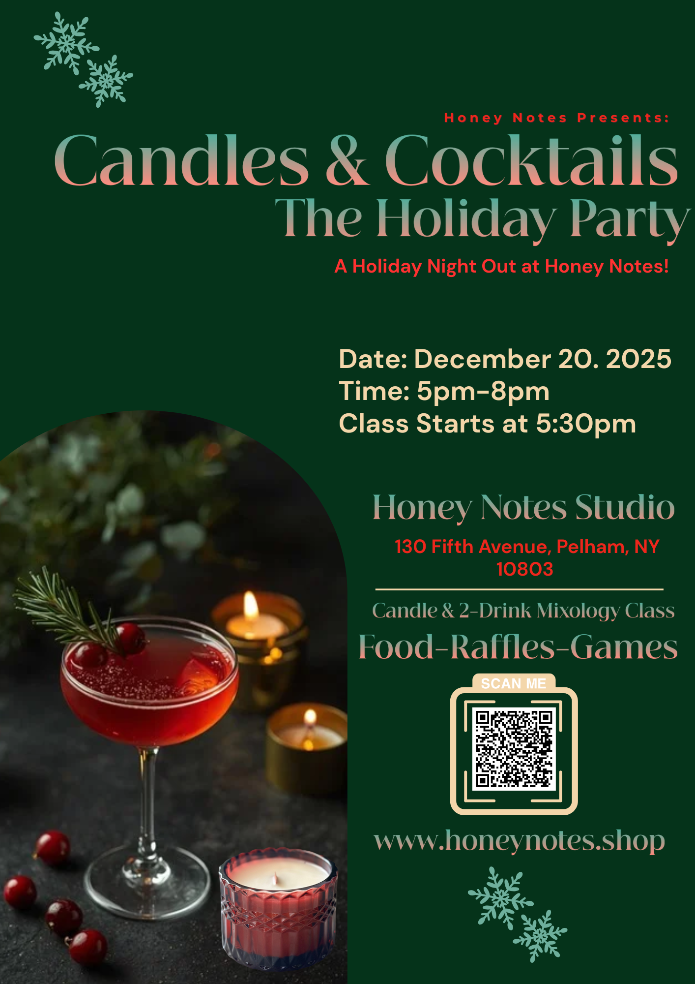 Candle Making  + Mixology Party: A Holiday Night Out!
