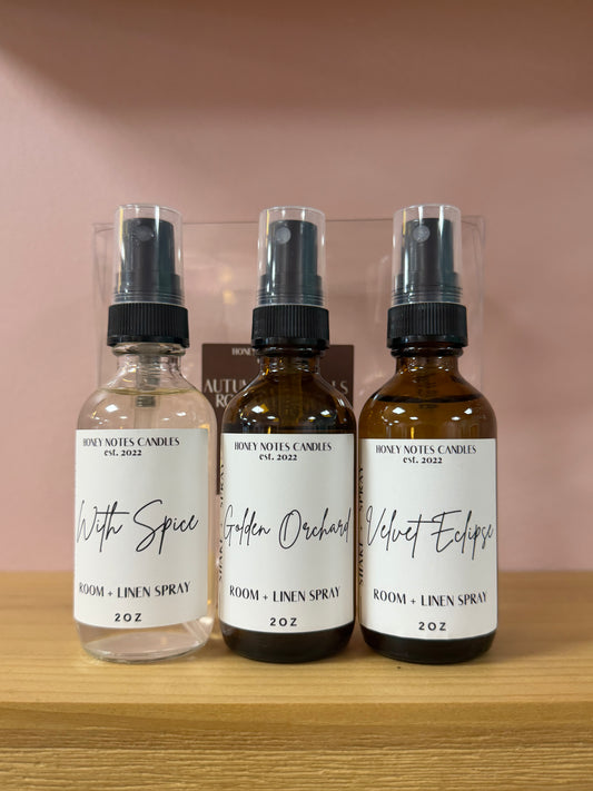 Room & Linen Spray Trio Set: Autumn Essentials Edition