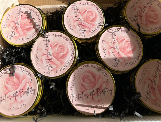 Candle Party Favors-3oz Tins