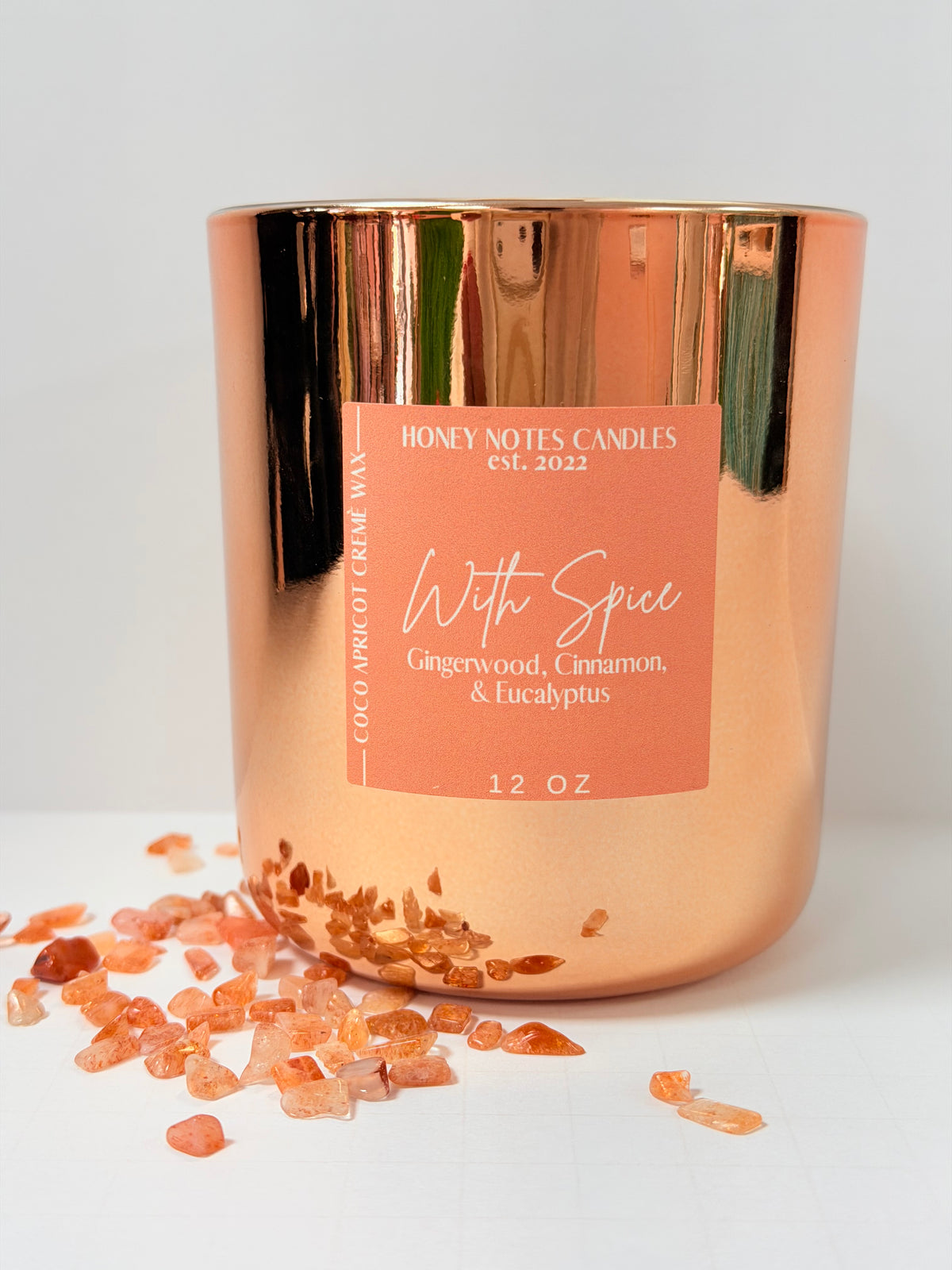 With Spice: Gingerwood, Eucalyptus & Cinnamon Candle