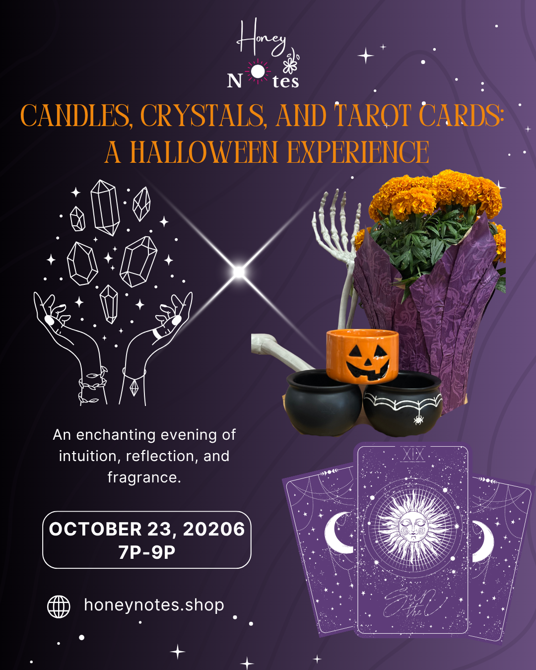 Candles, Crystals, and Tarot Cards: A Halloween Experience-10/23/26